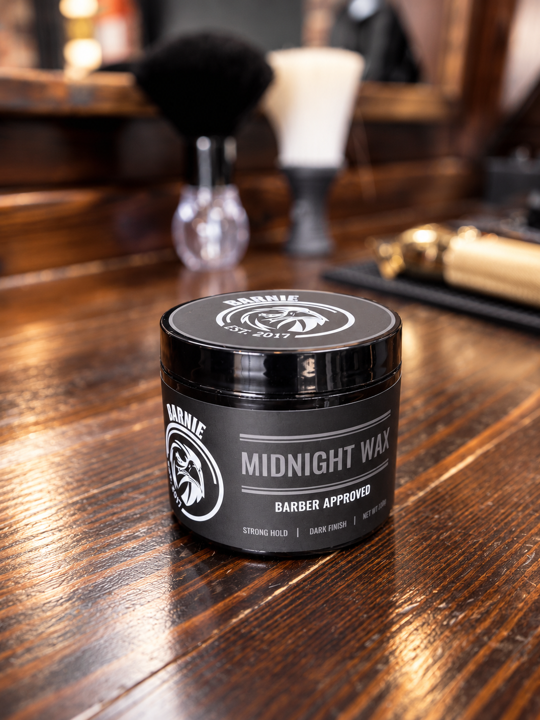 Barnie Midnight Wax – Strong Hold &  Dark Finish